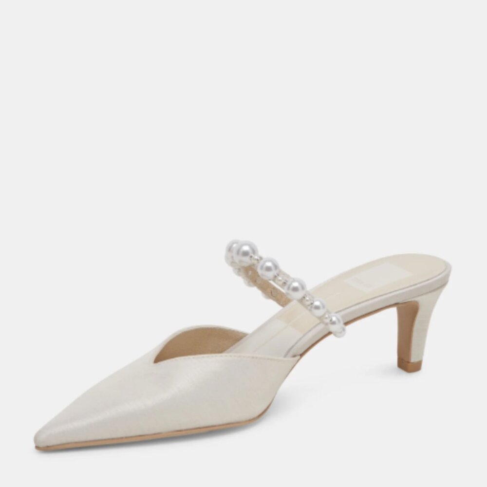 Dolce Vita Kanika Pearl Mid Heels Vanilla Pearls Wedding Bride Size 8 $150.00 - Picture 10 of 16